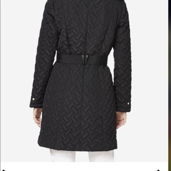 Cole Haan Signature Quilted Zip Front Coat - Picture 9 of 9